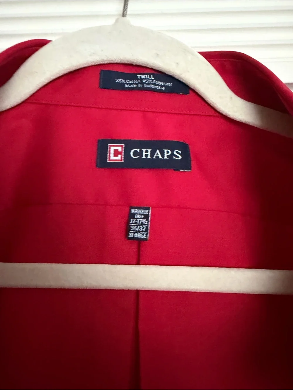 Chaps Men's Red Button-Up Shirt